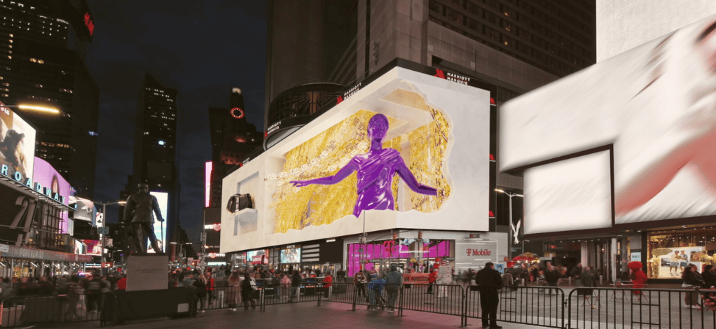 Greca Goddess | Purple statue putting aside the golden chains