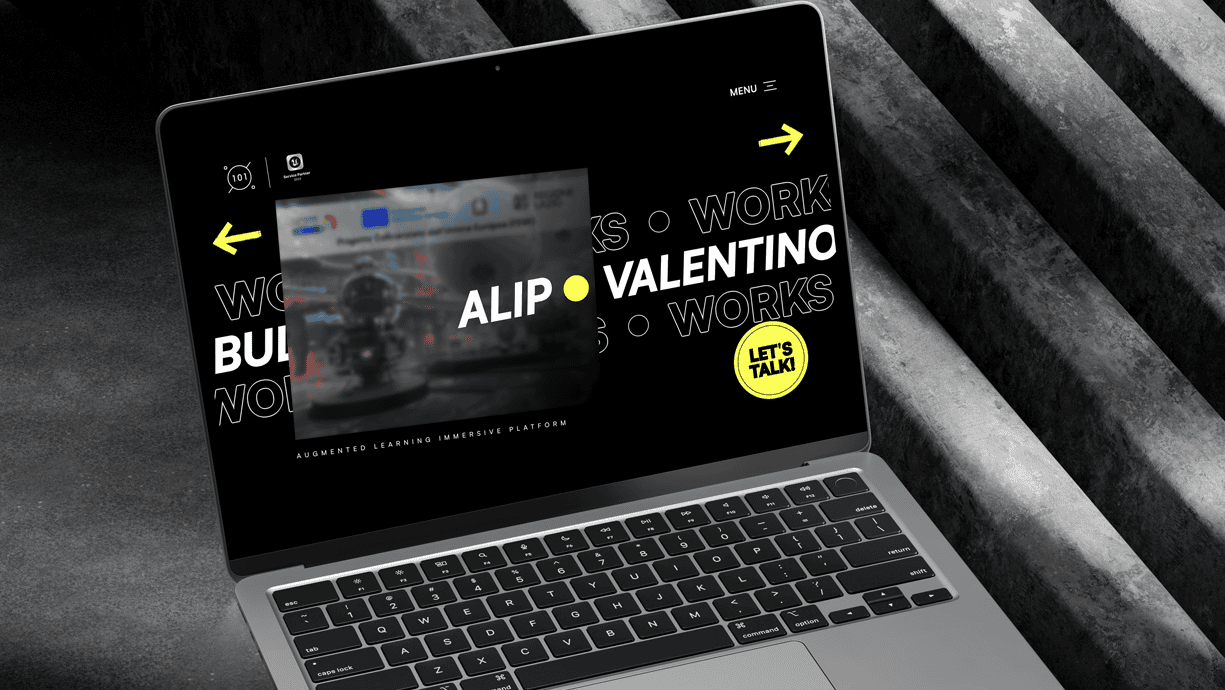 Laptop showing the homepage of the 101% website.