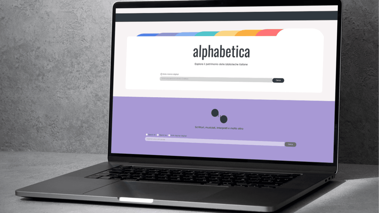 a computer showing the Alphabetica portal interface